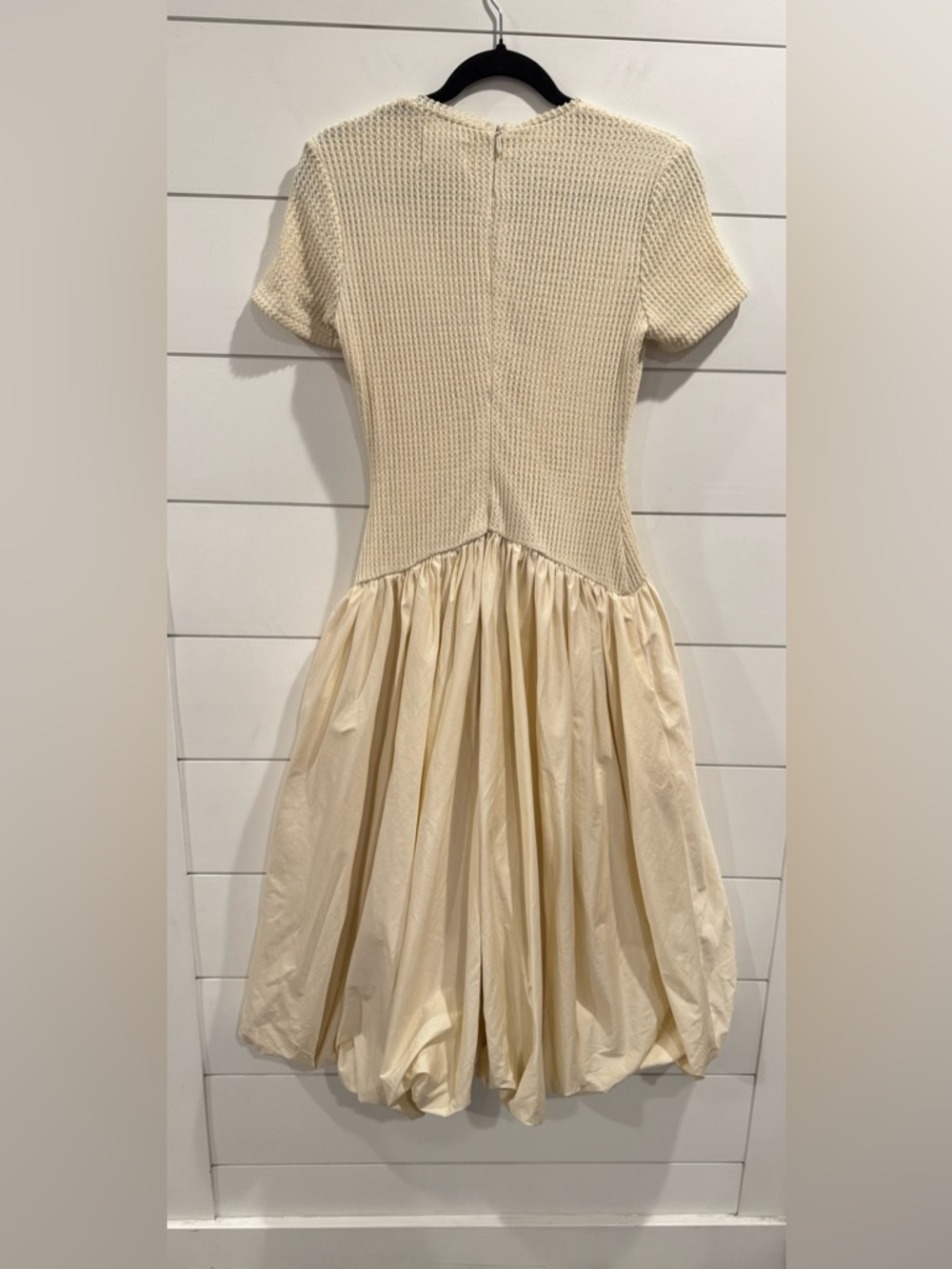 Elexiay Keysi cream bubble hem midi dress - Picture 11 of 12